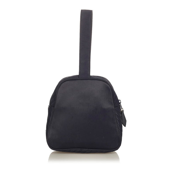 サンローラン YSLロゴ ワンハンドル ハンドバッグ ネイビー ナイロン レディース SAINT LAURENT 【中古】