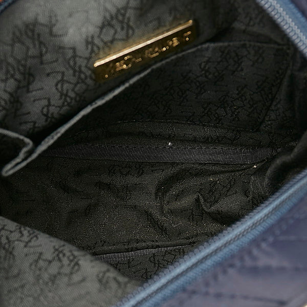 サンローラン YSLロゴ ワンハンドル ハンドバッグ ネイビー ナイロン レディース SAINT LAURENT 【中古】