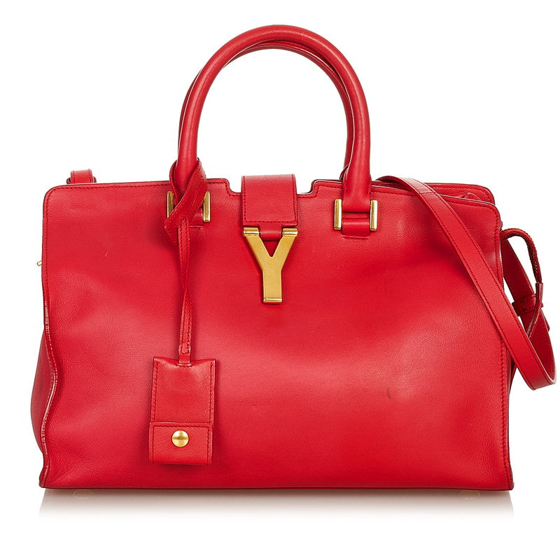 サンローラン レッド レザー ハンドバッグ ショルダーバッグ 2WAY レディース SAINT LAURENT 【中古】