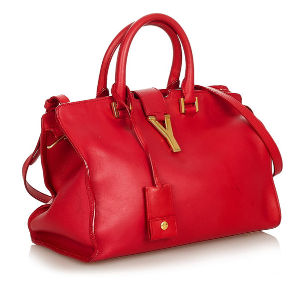 サンローラン レッド レザー ハンドバッグ ショルダーバッグ 2WAY レディース SAINT LAURENT 【中古】