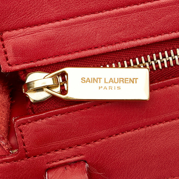 サンローラン レッド レザー ハンドバッグ ショルダーバッグ 2WAY レディース SAINT LAURENT 【中古】