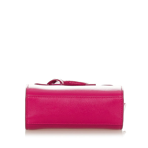 サンローラン サックドジュール ナノ 340778 ピンク レザー ハンドバッグ ショルダーバッグ２WAY レディース SAINT LAURENT 【中古】