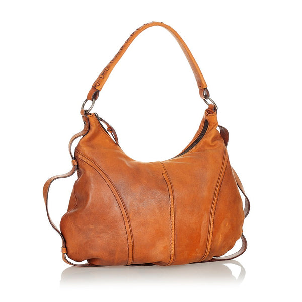 サンローラン ブラウン レザー ワンショルダー レディース SAINT LAURENT 【中古】