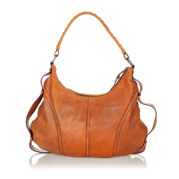 サンローラン ブラウン レザー ワンショルダー レディース SAINT LAURENT 【中古】