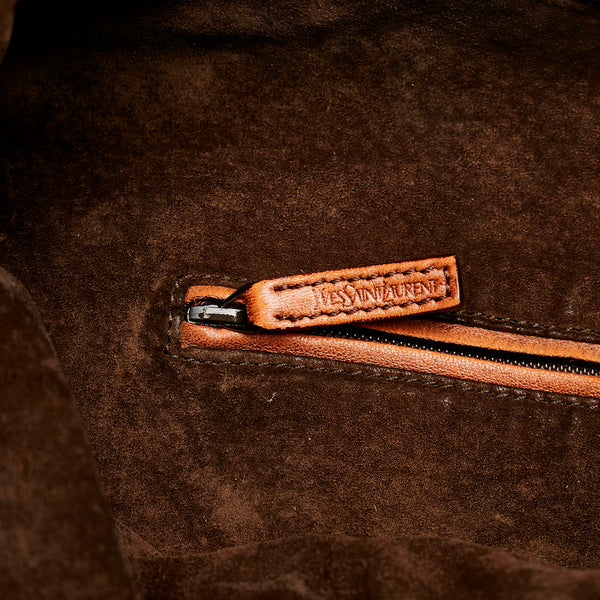 サンローラン ブラウン レザー ワンショルダー レディース SAINT LAURENT 【中古】