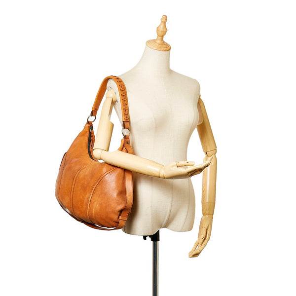 サンローラン ブラウン レザー ワンショルダー レディース SAINT LAURENT 【中古】