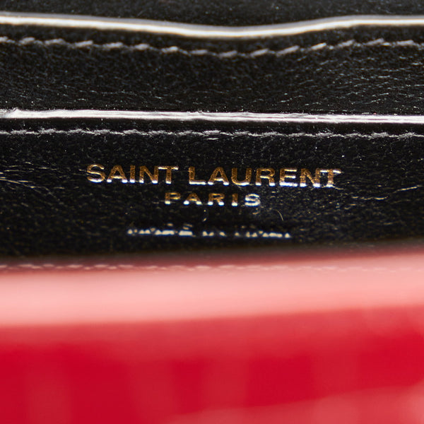サンローラン カサンドラ レッド クロコダイル ハンドバッグ ショルダーバッグ 2WAY レディース SAINT LAURENT 【中古】