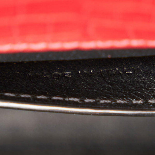 サンローラン カサンドラ レッド クロコダイル ハンドバッグ ショルダーバッグ 2WAY レディース SAINT LAURENT 【中古】