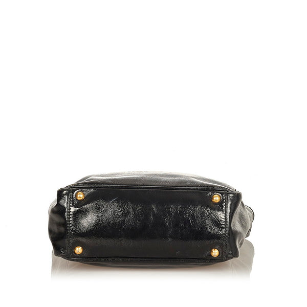 イヴ サンローラン Yメール 188651 002122 ブラック パテントレザー レザー トートバッグ レディース YVES SAINT LAURENT 【中古】
