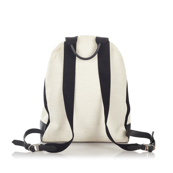 バレンシアガ ホワイト キャンバス レザー リュック バックパック レディース BALENCIAGA 【中古】
