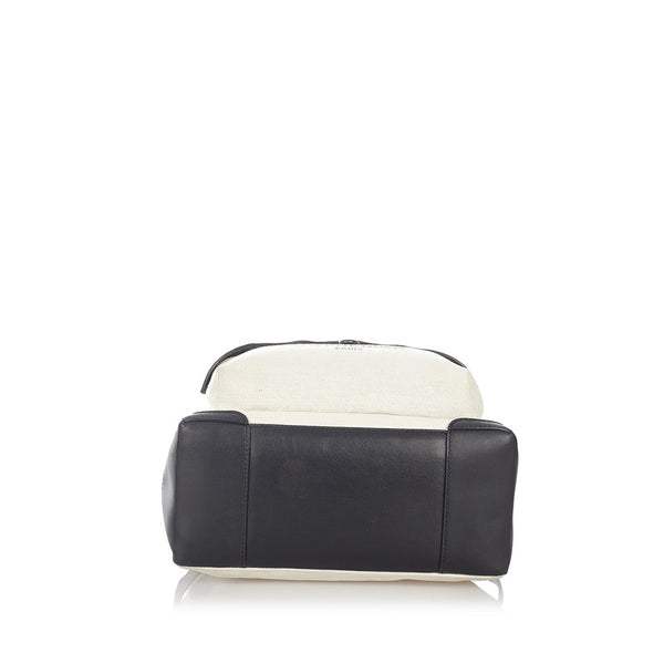 バレンシアガ ホワイト キャンバス レザー リュック バックパック レディース BALENCIAGA 【中古】