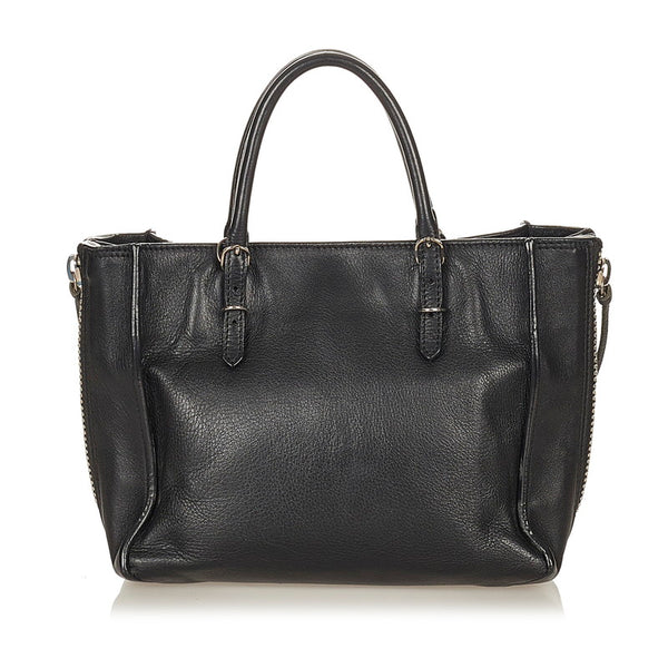 バレンシアガ ミニペーパー ハンドバッグ ショルダーバッグ 2WAY 305572 ブラック レザー レディース BALENCIAGA 【中古】