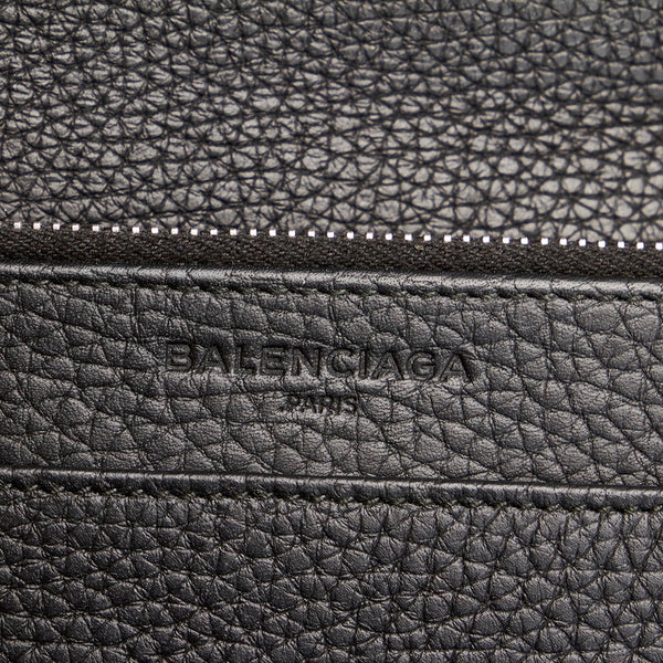 バレンシアガ 444168 ブラック カーフ 斜め掛け ウォレットチェーン レディース BALENCIAGA 【中古】