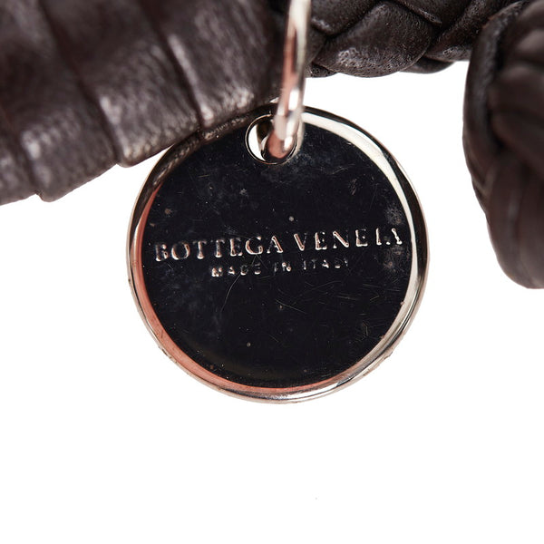 ボッテガヴェネタ イントレチャート バングル ブラウン レザー レディース BOTTEGAVENETA 【中古】