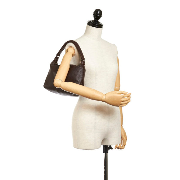 ボッテガヴェネタ チェルボ ショルダーバッグ ブラウン レザー レディース BOTTEGAVENETA 【中古】