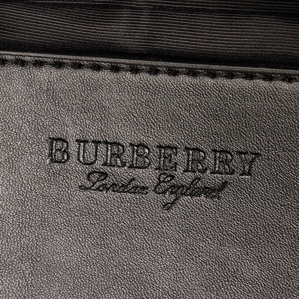 バーバリー ヴィンテージチェック ブラック ベージュ キャンバス レザー ウエストバッグ メンズ BURBERRY 【中古】