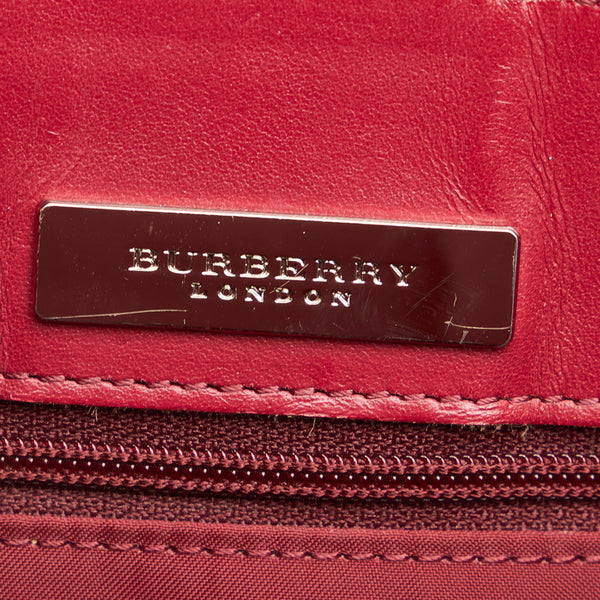 バーバリー ハンドバッグ ブラック ピンク ナイロン レザー レディース BURBERRY 【中古】
