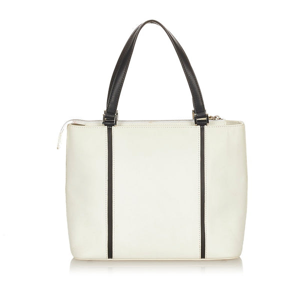 バーバリー ノバチェック ハンドバッグ ホワイト レザー レディース BURBERRY 【中古】