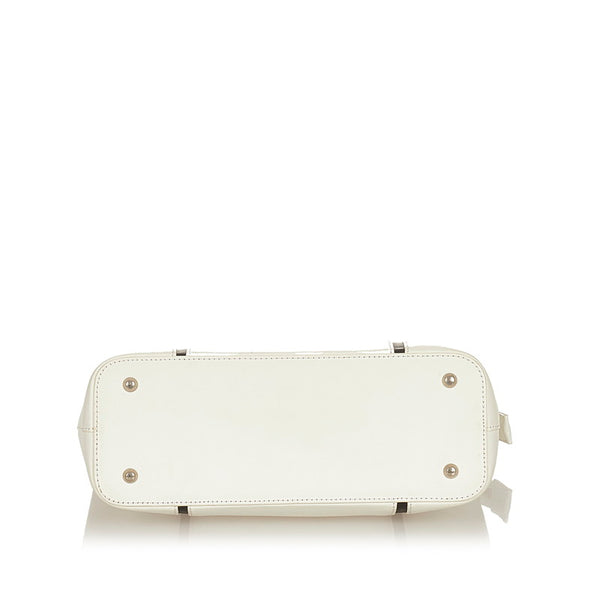 バーバリー ノバチェック ハンドバッグ ホワイト レザー レディース BURBERRY 【中古】