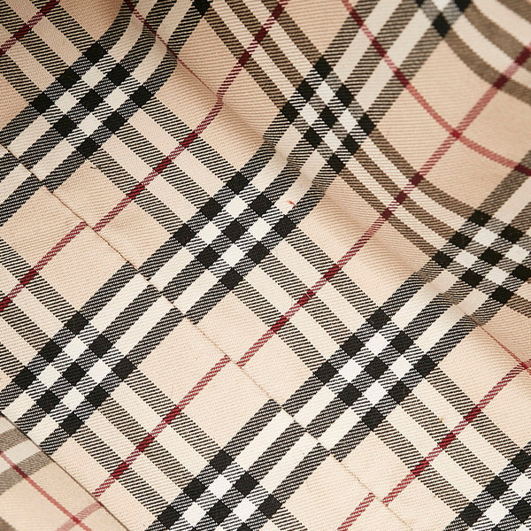 バーバリー ノバチェック ハンドバッグ ホワイト レザー レディース BURBERRY 【中古】