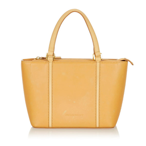 バーバリー ハンドバッグ ベージュ レザー レディース BURBERRY 【中古】
