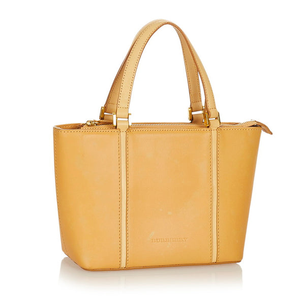 バーバリー ハンドバッグ ベージュ レザー レディース BURBERRY 【中古】