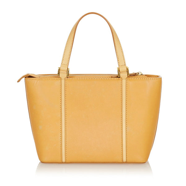 バーバリー ハンドバッグ ベージュ レザー レディース BURBERRY 【中古】