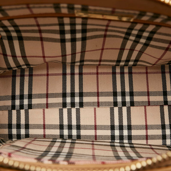 バーバリー ハンドバッグ ベージュ レザー レディース BURBERRY 【中古】