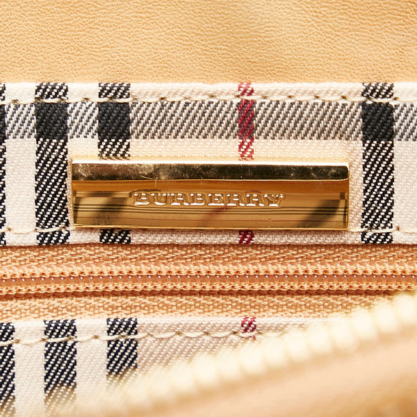 バーバリー ハンドバッグ ベージュ レザー レディース BURBERRY 【中古】
