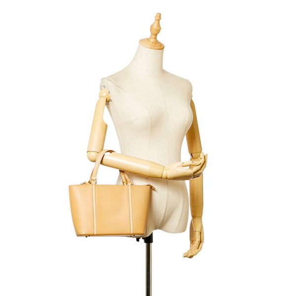 バーバリー ハンドバッグ ベージュ レザー レディース BURBERRY 【中古】