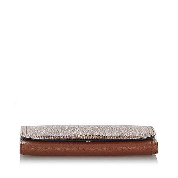 バーバリー 長財布 ブラウン レザー レディース BURBERRY 【中古】