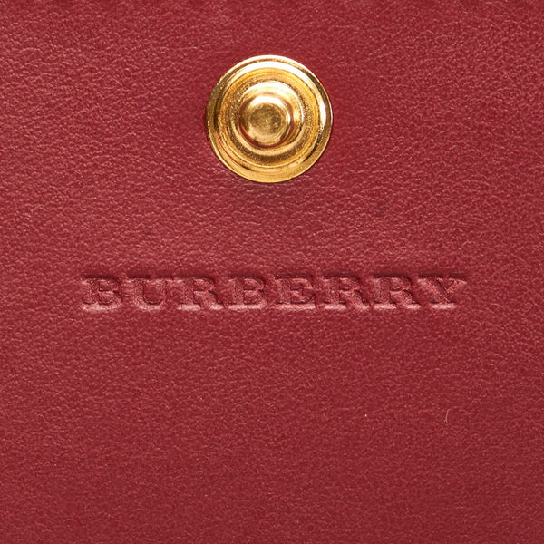 バーバリー 長財布 ブラウン レザー レディース BURBERRY 【中古】