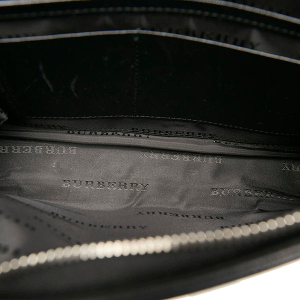 バーバリー ブラック レザー セカンドバッグ メンズ BURBERRY 【中古】