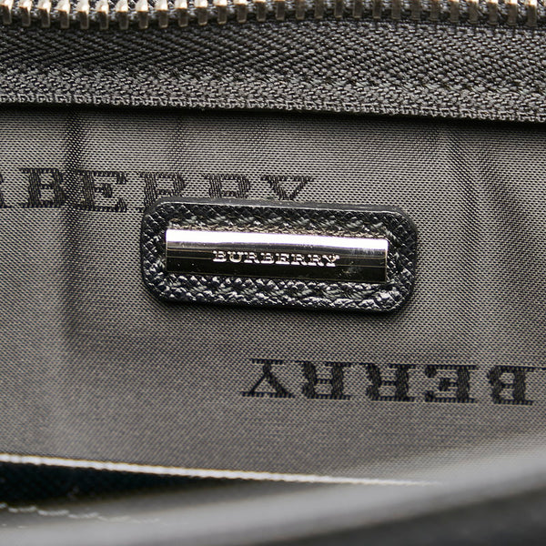 バーバリー ブラック レザー セカンドバッグ メンズ BURBERRY 【中古】