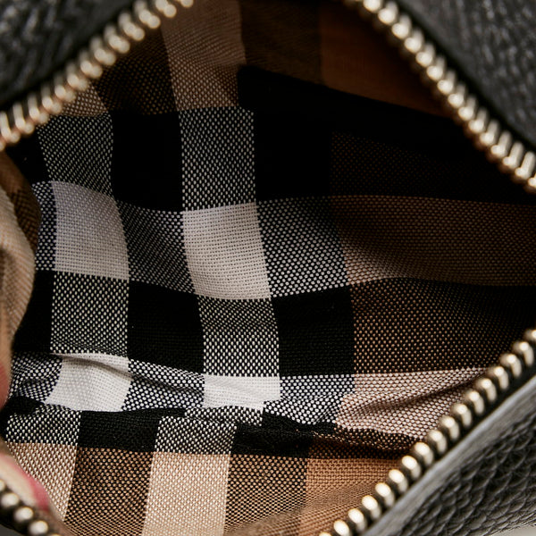 バーバリー ブラック レザー ショルダーバッグ レディース BURBERRY 【中古】