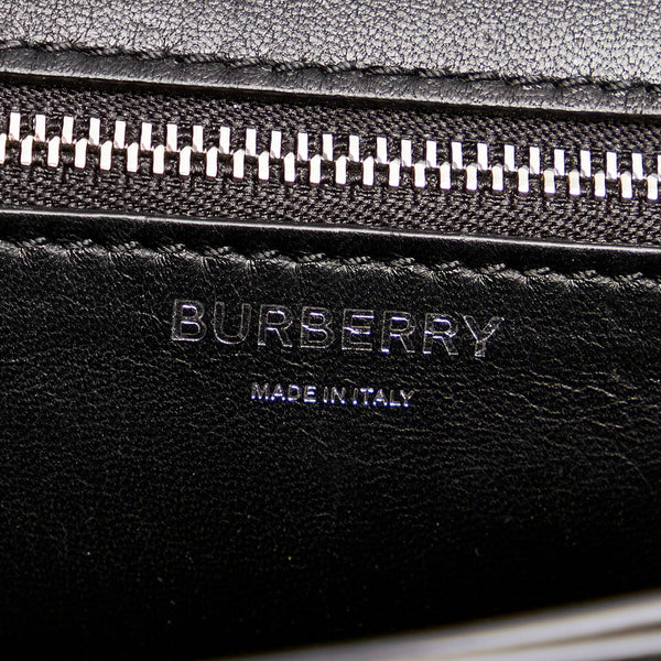 バーバリー TB バッグ 肩掛け ショルダーバッグ ブラック レザー レディース BURBERRY 【中古】