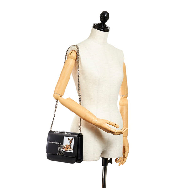バーバリー TB バッグ 肩掛け ショルダーバッグ ブラック レザー レディース BURBERRY 【中古】