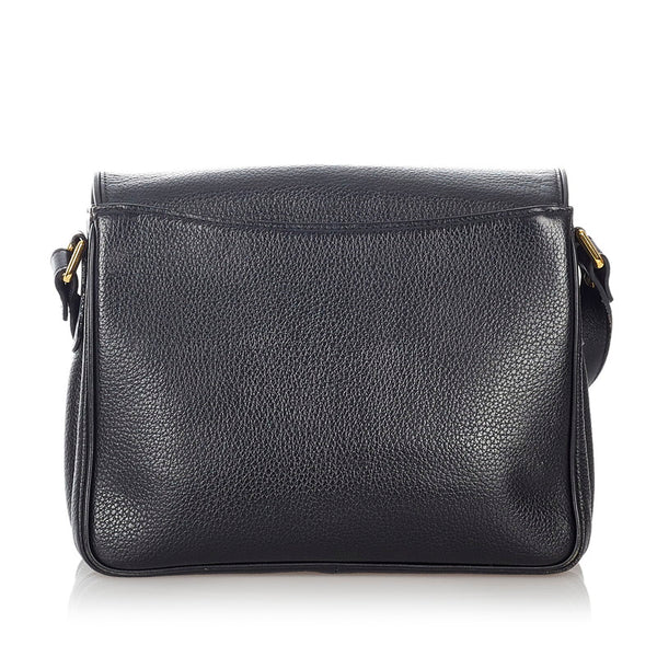 バーバリー ブラック レザー 斜め掛け ショルダーバッグ レディース BURBERRY 【中古】