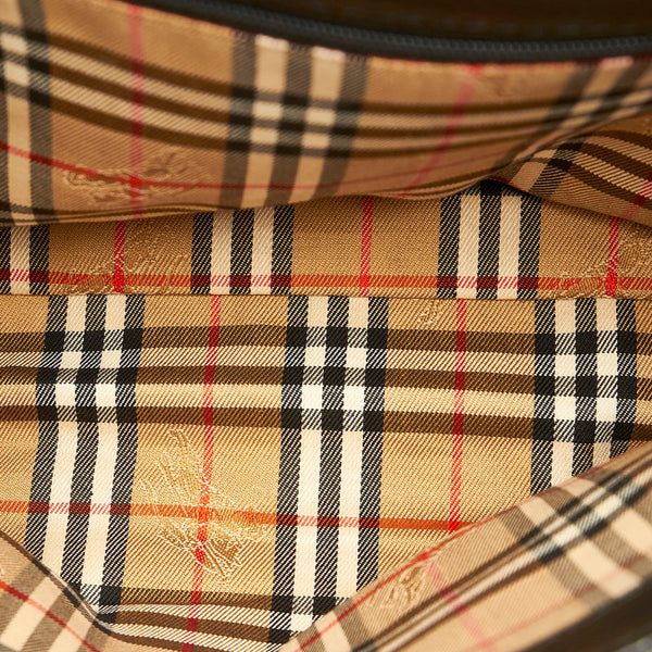 バーバリー ブラック レザー 斜め掛け ショルダーバッグ レディース BURBERRY 【中古】