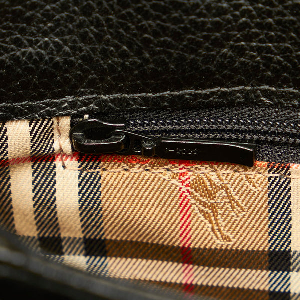 バーバリー ブラック レザー 斜め掛け ショルダーバッグ レディース BURBERRY 【中古】