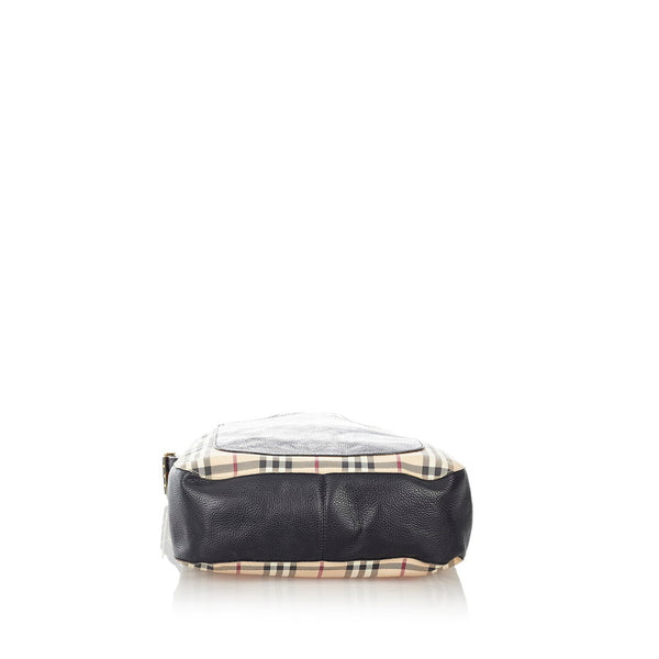 バーバリー ノバチェック ベージュ PVC レザー ショルダーバッグ レディース BURBERRY 【中古】
