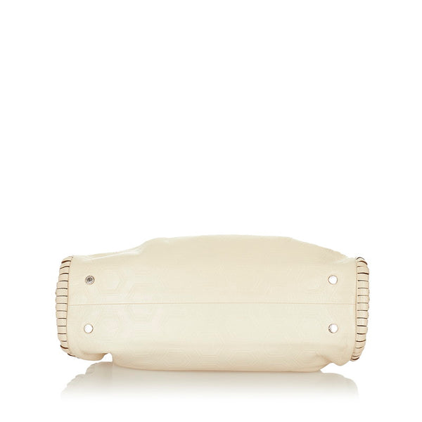 ブルガリ ホワイト レザー ハンドバッグ レディース BVLGARI 【中古】