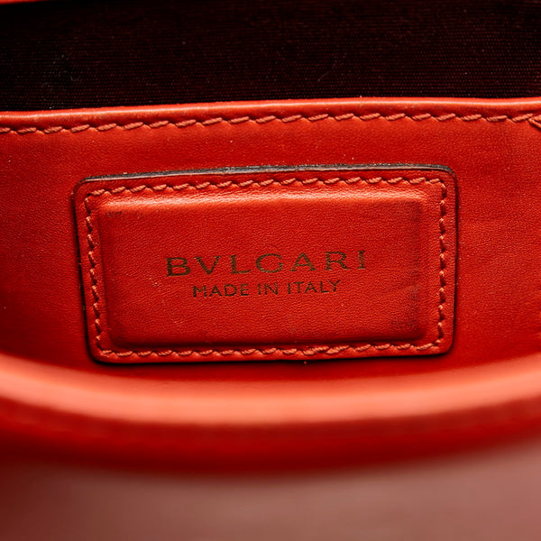 ブルガリ セルペンティ チェーン ショルダーバッグ オレンジ レザー レディース BVLGARI 【中古】