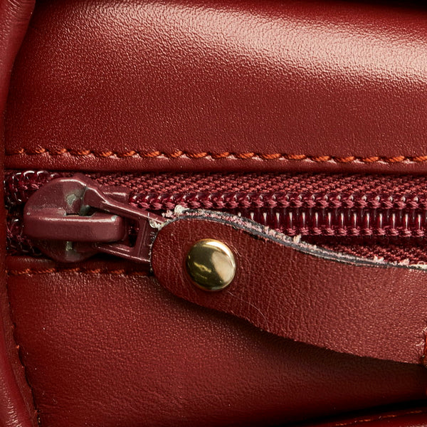 カルティエ セカンドバッグ ボルドー レザー メンズ CARTIER 【中古】