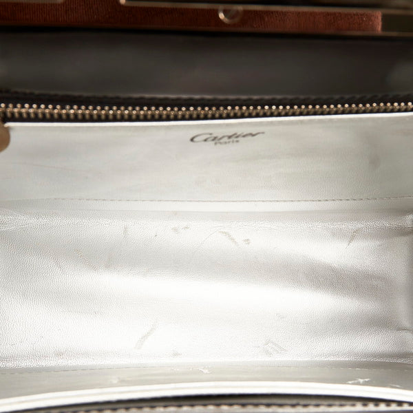 カルティエ ワンショルダー ブラック ゴートスキン レディース CARTIER 【中古】