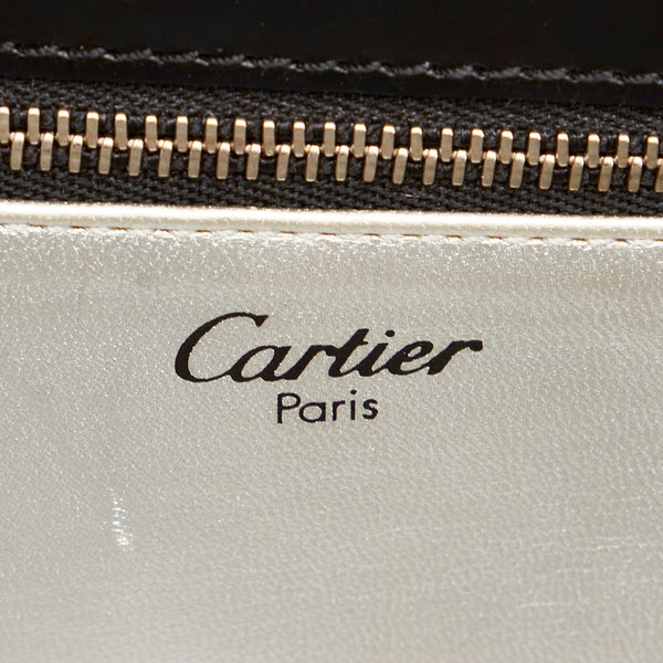 カルティエ ワンショルダー ブラック ゴートスキン レディース CARTIER 【中古】
