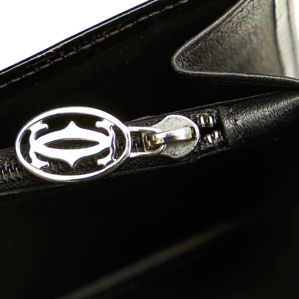 カルティエ 長財布 ブラック パテントレザー レディース CARTIER 【中古】