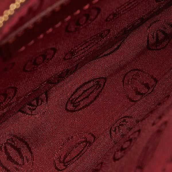 カルティエ マスト LL173603 ワインレッド レザー ショルダーバッグ レディース CARTIER 【中古】