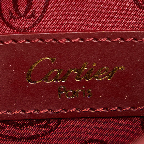 カルティエ マスト LL173603 ワインレッド レザー ショルダーバッグ レディース CARTIER 【中古】