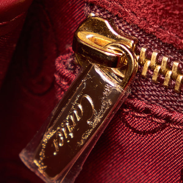 カルティエ マスト LL173603 ワインレッド レザー ショルダーバッグ レディース CARTIER 【中古】